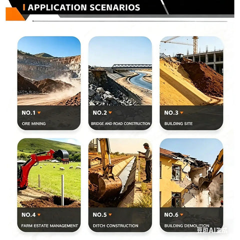 Application scenarios for Beast 4WD Backhoe Loader With 2.5m Digging Depth Front Loader And Rear Digger Multi Function Attachments