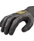 Beefed Up Cut Resistant Work Glove A5 Level, 13 Gauge Nylon HPPE Fiberglass, PU Palm Coating for Oil and Water Grip, Size XL