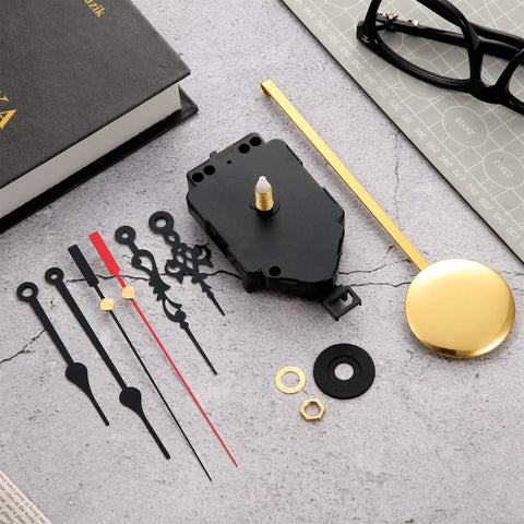 Quartz Pendulum Clock Movement Kit With Two Pairs Of Hands And Pendulum, DIY Clock Repair Parts Set For Easy Replacement And Quick Fixes