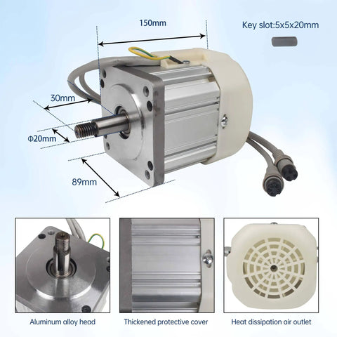 2200W Beefed Up Brushless Servo Motor Drive Kit With 200-4500 RPM Speed Controller for woodworking machines close-up