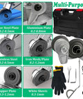 Beefy Heavy Duty Metal Sheet Cutter Drill Attachment With Serrated Wheel and accessories for precise multi-material cutting.