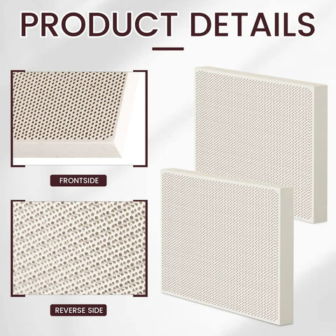 Two Piece Honeycomb Ceramic Soldering Blocks with close-up of front and reverse texture for Jewelry Making Kit