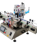 Straight Up Desktop Auto Labeler Fits Round Square Hex Bottles Processes 15 To 60 Containers Per Minute, showing a sleek design with touchscreen.