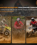 ATV riders navigating rugged terrain showcasing Honda TRX300 Fourtrax Rear Differential Assembly For 1988 To 2000 2x4 And 4x4 Models Replacement OEM 41300 HM5 A10 Delivers Smooth Power Delivery And Heavy Duty Durability
