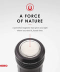 Close-up of magnetic base of Slide Out COB Work Light And Flashlight With Strong Magnetic Base Slyde Plus Two In One Handy Tool