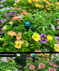1/2 Inch Drip Irrigation Elbow Fittings Ten Pack Barbed Lock Nut 90 Degree Connectors in use in flower pots