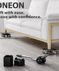 Lengthening Furniture Lifter Tool With Height Adjustable Base For Easy Moving Of Heavy Furniture Up To 660 Lbs under sofa