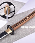 Handmade Aluminum Steel Katana Full Tang Blunt Blade For Safe Practice Iaido Bushido Samurai Sword with decorative handle