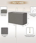 Headboard Reading Lamp With Linen Woven Grey Shade, Sleek Modern Design, Fits Headboards Up To 4 Inches Thick