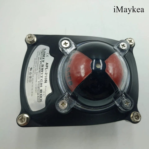 Top view of APL 210N Limit Switch For Pneumatic Actuator Valve Position Indicator And Pneumatic Reply Device in aluminum body