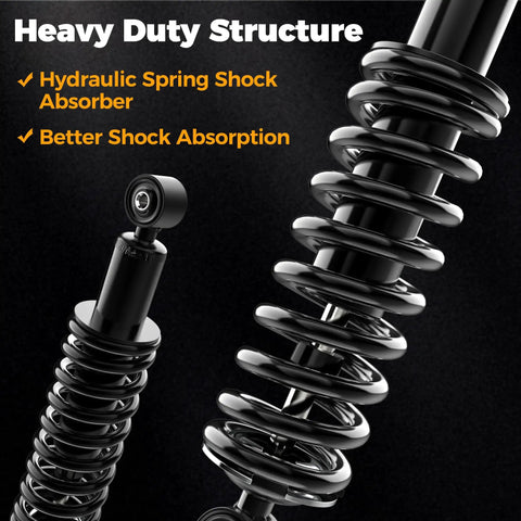 Close-up of Golf Cart Rear Shock Absorber Kit For Yamaha G29 Drive Gas And Electric Models 2007 To 2016 Two Pack Beefy Heavy Duty Shocks