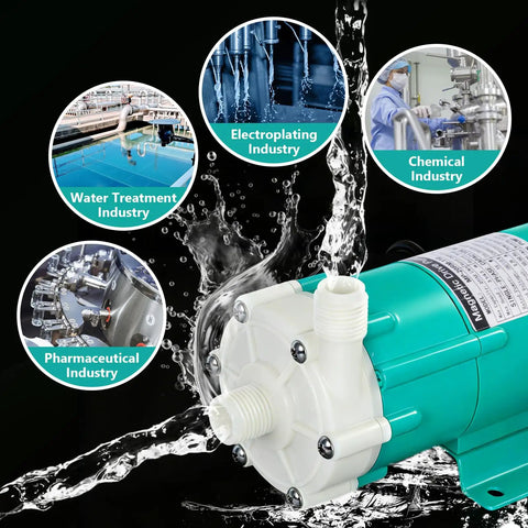 Built Tough Circulating Water Pump 507 GPH 110V Plug Magnetic Drive Workhorse Zero Drip Seal for various industries