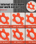 Hexagon Tile Spacers Set 100 Pcs 1 To 5 Mm Six Sizes In One Large 6.7 Cm Reusable Plastic Tile Leveling Shims Color Coded Gap Clips