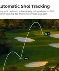 Golf course with overhead shot tracking from Air Automatic Golf Game Tracking System with Ai GPS Rangefinder and analytics.