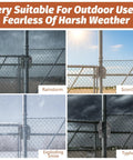 Two Piece Sliding Gate Rollers Galvanized Steel Hardware Kit For Two Inch Gate Frame And One Seven Eighths Inch Or One Five Eighths Inch Track Pipe With Double U Bolts For Chain Link Gates installed in various weather conditions