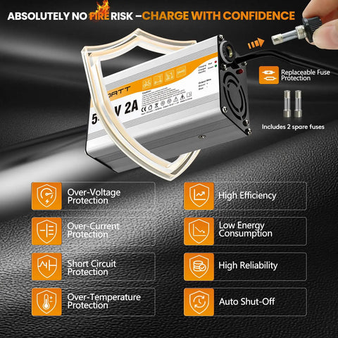 54.6V 2A Charger For 48V Lithium Ion Battery Electric Bike Charger Electric Scooter Charger Hoverboard Charger Replacement Charger With Six Connectors