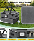 Golf Trunk Organizer for Cars and Golf Bags with Ventilated Compartment for Shoes, PVC Lining, Essential Accessories for Men