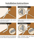 Heavy Duty Antique Brass Plated Lid Stay Set installation guide for drop front desks, showing step-by-step mounting process.