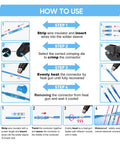 Instructions for using 500-Piece Heavy-Duty Heat Shrink Wire Connectors Kit With 2-In-1 Electrical Terminal Set Waterproof Solder Seal Connectors Insulated Spade Butt Ring Fork Terminals For Marine, Truck And DIY Projects.