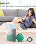 Genuine HEPA Replacement Filter For HY1800 Air Purifier With Activated Carbon, 1 Pack next to pet and air purifier at home