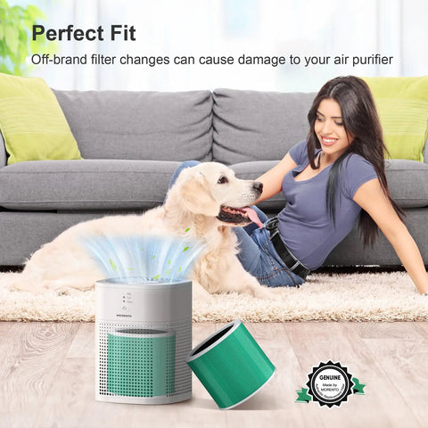 Genuine HEPA Replacement Filter For HY1800 Air Purifier With Activated Carbon, 1 Pack next to pet and air purifier at home
