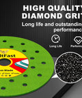 Four And A Half Inch Tile Cutter Diamond Saw Blade For Angle Grinder Set Of 3 Ultra Thin Industrial Grade Blades close-up view