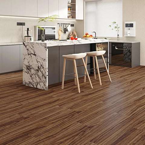 Hilarious 36 Pack Peel And Stick Waterproof Wood Grain Vinyl Flooring Tiles 54 Sq Ft Self Adhesive Rigid Core Plank in modern kitchen
