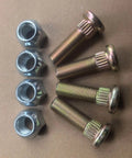 4 Pack Half Inch 20 Thread Press-In Wheel Studs With Lug Nuts Replacement For Hydro Gear 44431 on beige background