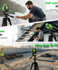3D Laser Level With 360 Degree Green Laser, Self Leveling ST03CG, Kicks Out 3x360 Degree Coverage For A Full Room Layout For tile and stairs