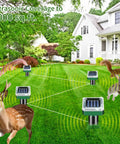 Solar Powered Ground Vibrating Pest Repellent for Gardens Lawns Yards Farms and Orchards Keeps Rats Snakes Rabbits Hedgehogs Outta Your Lawn with Ultrasonic Burrow Deterrence Every 30 Seconds, installed in garden landscape