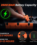 Close-up of Rechargeable LED Flashlight With Zoomable Head And 180 Degree Swivel showing charging port and power indicator.