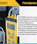 Dual-Port HVAC Manometer Pro-Grade Workhorse Duct Pressure Tester With Brass Tubes And Fittings shown in action in field