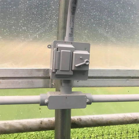 Two-Gang Weatherproof Switch And Outdoor Outlet Cover For Exterior Electrical Boxes, Gray Polycarbonate GFCI And Toggle Covers