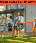 2 Pack 4 By 3 Feet Pop Up Soccer Goals Set For Indoor And Outdoor Practice Portable Goals With Carrying Bag And Ground Stakes Orange Perfect For Backyard Field Court