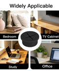 18 Pack Flexible Silicone Desk Cable Grommets With 1 Inch Hole Saw Heavy Duty Cord Hole Covers For Office Tables And Wall Panels Black displayed in home environments.