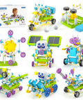 Solar Powered Robot Kit For Kids Aged 4 To 12, 434 Piece STEM Building Set With Solar Panel Gears And Sensors, 36 Plus Models