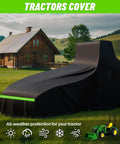 Heavy Duty Universal Tractor Cover Waterproof 600D Oxford Cloth With Air Vent and Reflective Strips on tractor near cabin