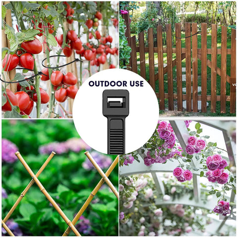 Heavy Duty Nylon Zip Ties 600 Pack Assorted Sizes 8 Inch 12 Inch 14 Inch 18 Inch With 100Lb Tensile Strength used outdoors