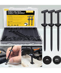 Upgraded Double Sided Teeth Self Locking Nylon Universal Cable Tie Buckle Kit For Cars And Home Use in open packaging