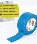 Single roll from Blue Painters Tape 2 Inch Wide Pack Of 24 Residue Free UV Resistant for sharp lines indoors or outdoors