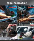 3 Inch Cordless Brushless Angle Grinder With LED Light Mini Variable Speed Grinder 15000 RPM Dual 20V 2.0Ah Batteries Included 7 Piece Cutting Discs For Cutting Grinding Polishing