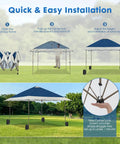 Step-by-step guide for setting up 13x13 No Fuss Quick Setup Pop Up Canopy Tent Shelter With Wheeled Carry Bag Portable Gazebo