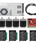 4 Axis CNC Controller Kit With Nema23 Stepper Motors 57x76mm And 270 Oz-In Torque, TB6600 Driver 4A components layout