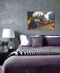 Dope Steam Locomotive Train Canvas Wall Art 12x18 Inches for Living Room Bedroom Office and Bathroom Vibe Modern Artwork Prints