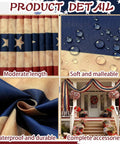 Product details of Patriotic Flag Bunting Set, 2 Pack Of 2x20 Ft Outdoor Banners, Red White Blue Retro Vibe For 4th Of July.