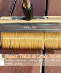 Long Reach Deck Stain Brush Kit With 60 Inch Extension Pole for Easy To Reach 7 Inch Wide Stain Applicator on wood deck