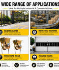 4 Inch U-Groove Pulley Wheels Ultra Heavy-Duty Rigid Casters for Square Tube Tracks used in sliding gates and rolling doors.
