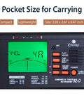 Pocket-size 2 In 1 Digital Metronome Tuner For Guitar Bass Violin And Ukulele Chromatic Tuner With Metronome High Visibility LCD Precision Calibration Multi Instrument Tuning Practice Aid For Musicians, 3.93 x 2.67 x 0.47 inch