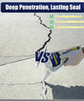 Pro Grade Concrete Crack Filler 2 Pack For Outdoor Use Self Leveling Waterproof Sealant Quick Drying Adhesive For Driveways Sidewalks Patio And Concrete Joint Repair Gray applied to driveway crack