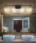 Vintage Vanity Light Over Mirror Wall Sconce For Bathroom Black Brass Fixture With Easy 15 Minute Install, Classic design